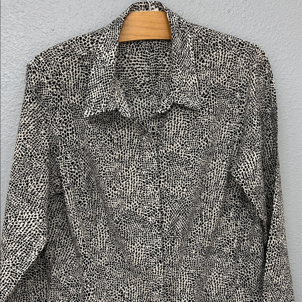 Coldwater Creek Monochrome Animal Print Top